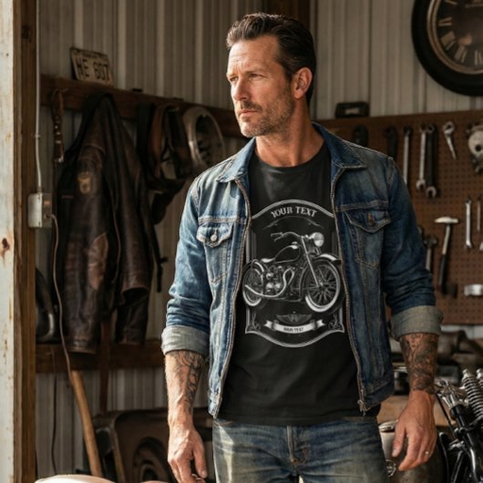 Personalized Motorcycle Biker Gift T-Shirt