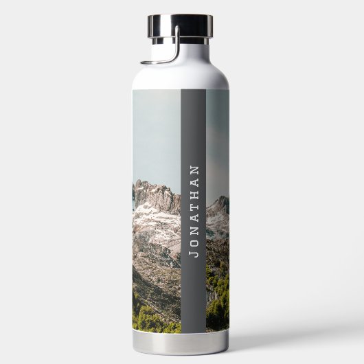 Personalized Mountain Landscape and adventure Trinkflasche (Rechts)