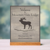 Personalized Mountain Lodge Guest WiFi Sign Acrylschild (Neutral)