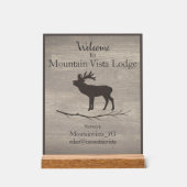 Personalized Mountain Lodge Guest WiFi Sign Acrylschild (Vorderseite)