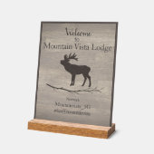 Personalized Mountain Lodge Guest WiFi Sign Acrylschild (Winkel)