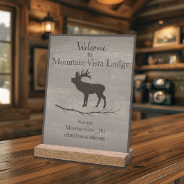 Personalized Mountain Lodge Guest WiFi Sign Acrylschild