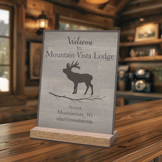 Personalized Mountain Lodge Guest WiFi Sign Acrylschild