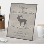 Personalized Mountain Lodge Guest WiFi Sign Sockelschild (In Situ)