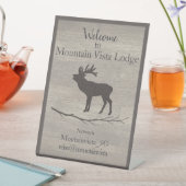 Personalized Mountain Lodge Guest WiFi Sign Sockelschild (In Situ)