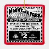 Personalized Mountain Park Holyoke MA Keramikornament (Rückseite)