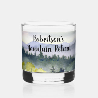 Personalized Mountain Theme Whiskyglas