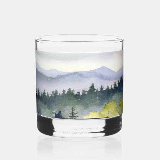 Personalized Mountain Theme Whiskyglas (Rückseite)