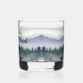 Personalized Mountain Theme Whiskyglas (Links)