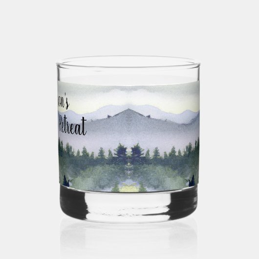 Personalized Mountain Theme Whiskyglas (Links)