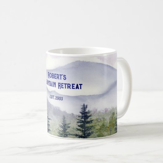 Personalized Mountain Themed Kaffeetasse (VorderseiteRechts)