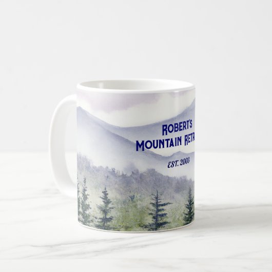Personalized Mountain Themed Kaffeetasse (Vorderseite Links)