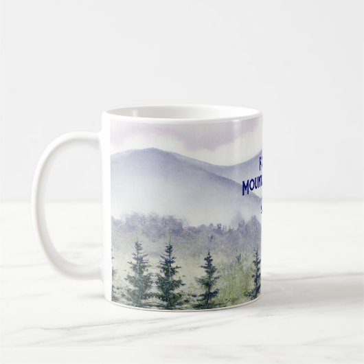 Personalized Mountain Themed Kaffeetasse (Links)