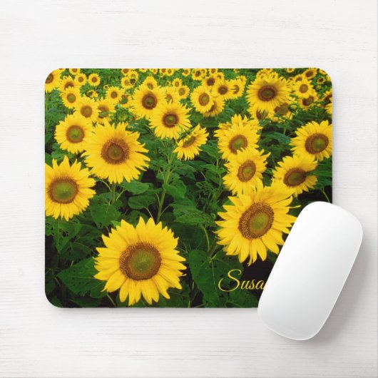 Personalized Mouse Pad with Sunflowers Mousepad (Mit Mouse)