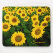 Personalized Mouse Pad with Sunflowers Mousepad (Vorne)