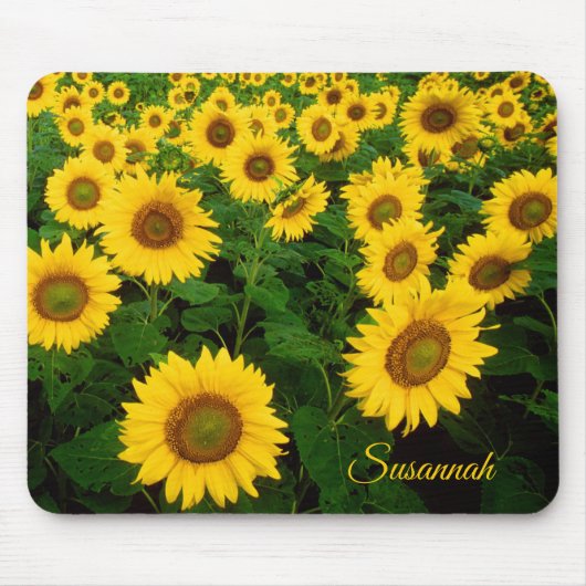 Personalized Mouse Pad with Sunflowers Mousepad (Vorne)