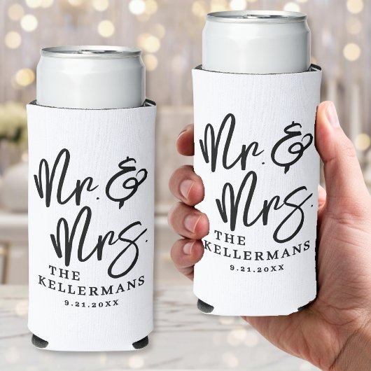 Personalized Mr. And Mrs. Wedding Selters Dosenkühler