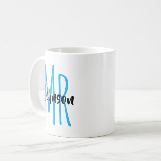 Personalized Mr. & Mrs. Mug Gift for Her and Him Kaffeetasse (Vorderseite Links)
