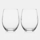 Personalized Mr. & Mrs. Stemless Wine Glass Weinglas Ohne Stiel (Links)