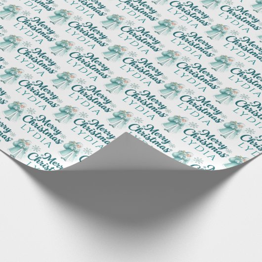 Personalized Mrs. Claus Wrapping Paper Geschenkpapier (Ecke)