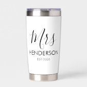 Personalized Mrs Gifts for the bride to be cup wit Thermobecher (Vorderseite)