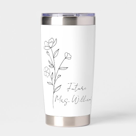 Personalized Mrs Gifts for the bride to be cup wit Thermobecher (Vorderseite)