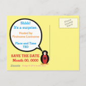 Personalized Ms. Penguin Albania Ankündigungspostkarte (Rückseite)