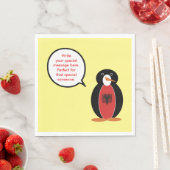 Personalized Ms. Penguin Albania Party Paper Serviette (Beispiel)