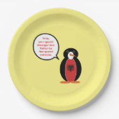 Personalized Ms. Penguin Albania Party Pappteller (Vorderseite)