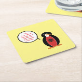 Personalized Ms. Penguin Albania Party Rechteckiger Pappuntersetzer (angewinkelt)