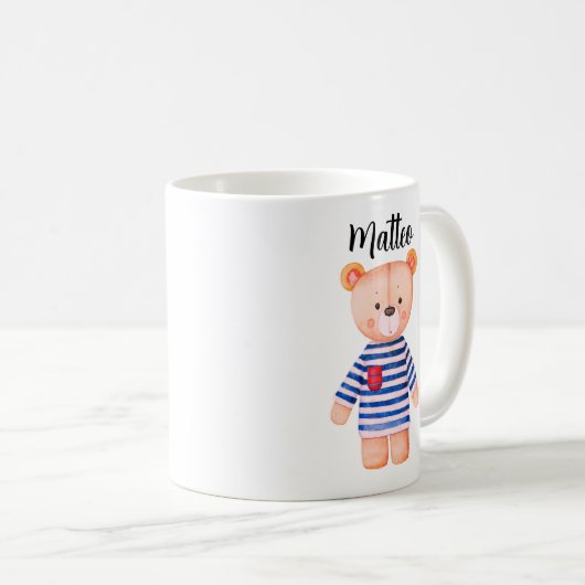 Personalized Mug Bear with Name Kaffeetasse (VorderseiteRechts)