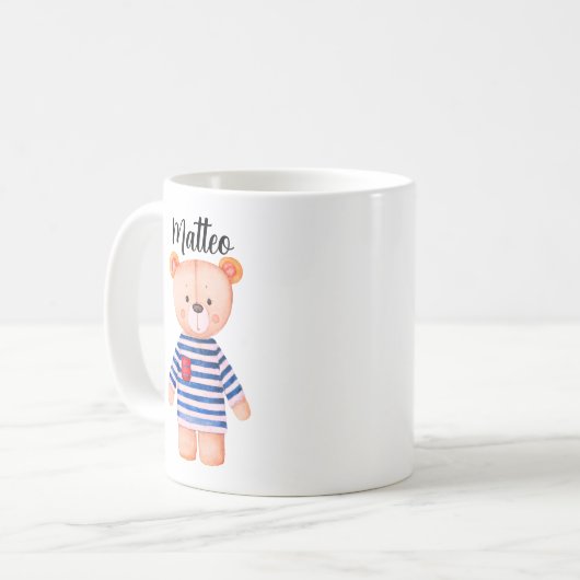 Personalized Mug Bear with Name Kaffeetasse (Vorderseite Links)