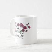 Personalized Mug Peace Love Flowers Kaffeetasse (Vorderseite Links)