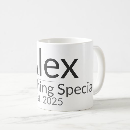 Personalized Mug Template – Custom Text & Name Des Kaffeetasse (VorderseiteRechts)