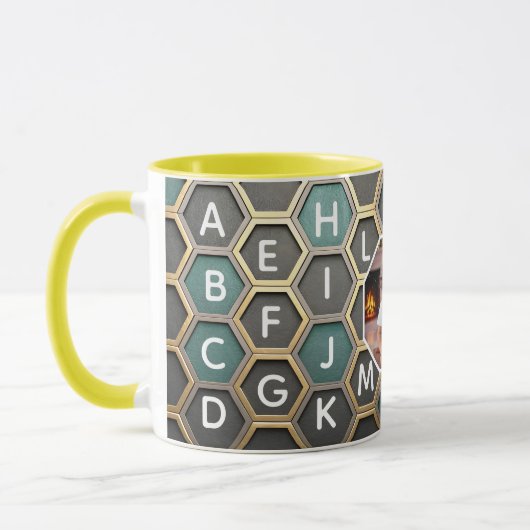 Personalized Mug with Custom Kid Photo A-Z letters Tasse (Links)