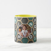 Personalized Mug with Custom Kid Photo A-Z letters Tasse (Zentrum)
