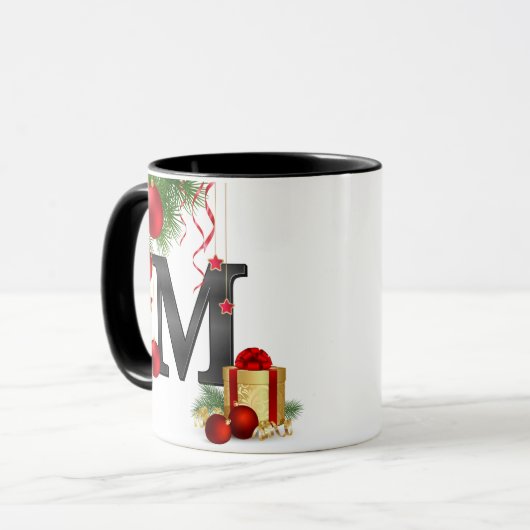 Personalized Mug with Letter Tasse (Vorderseite Links)