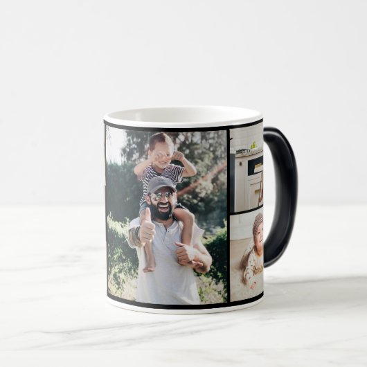 PERSONALIZED MUG, WITH PHOTOS FOR THE HAPPIEST DAD VERWANDLUNGSTASSE (VorderseiteRechts)