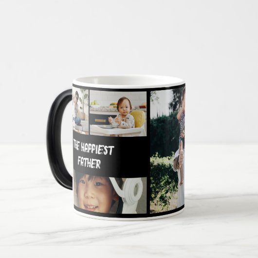 PERSONALIZED MUG, WITH PHOTOS FOR THE HAPPIEST DAD VERWANDLUNGSTASSE (Vorderseite Links)