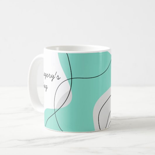 Personalized Mugs Wavy Abstract Kaffeetasse (Vorderseite Links)