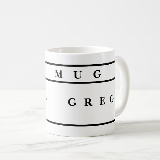 personalized Mugs With Names Kaffeetasse (VorderseiteRechts)