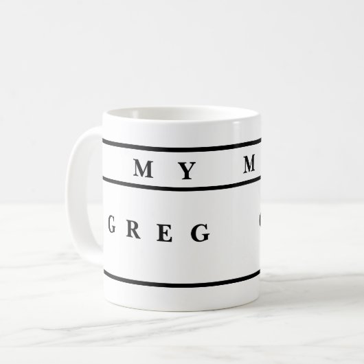 personalized Mugs With Names Kaffeetasse (Vorderseite Links)