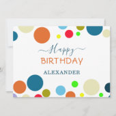 Personalized Multicolor Happy Birthday Card (Vorderseite)