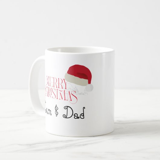 Personalized Mum & Dad Photo Mug - Christmas Gift Kaffeetasse (Vorderseite Links)