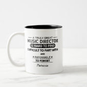 Personalized Music Director Appreciation Zweifarbige Tasse (Links)