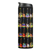 Personalized Music Lovers Christmas Guitars Thermosbecher (Nach rechts gedreht)