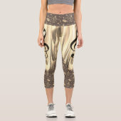 Personalized Music Note Guitar Pick  Capri Leggings (Vorderseite)