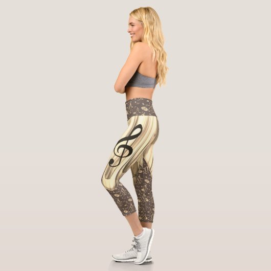 Personalized Music Note Guitar Pick  Capri Leggings (Links)