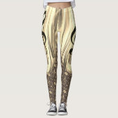 Personalized Music Note Guitar Pick Leggings (Vorderseite)