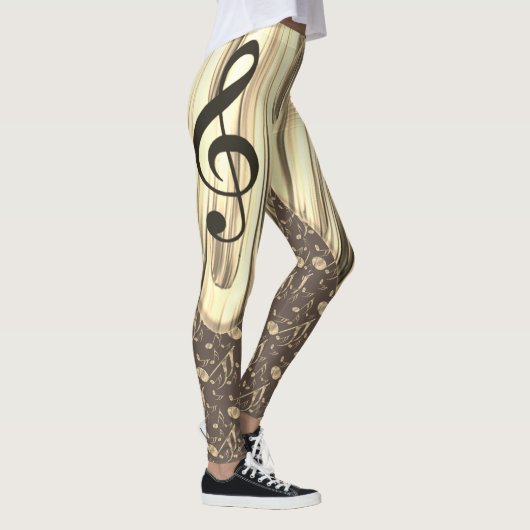 Personalized Music Note Guitar Pick Leggings (Rechts)
